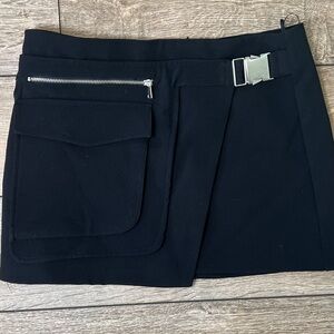 Zara Black Skirt with Zipper Detail